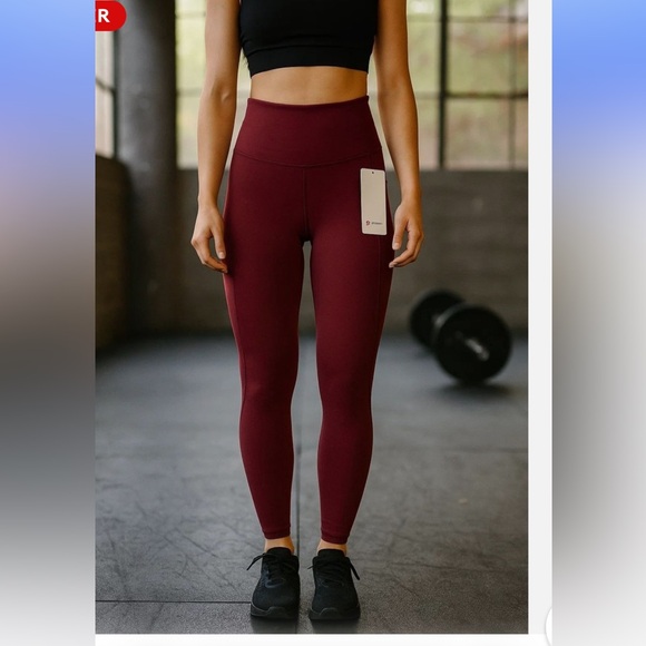 lululemon athletica Pants - Lululemon Align High-Rise pant with pockets, red merlot, size 14, 25”